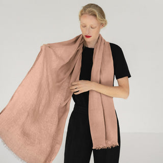 Cafe Creme Linen Woodbine Scarf - Linen Tales USA 9