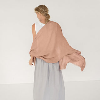Cafe Creme Linen Woodbine Scarf - Linen Tales USA 7