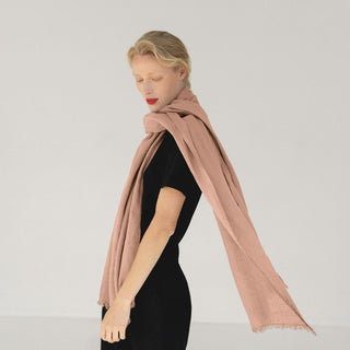 Cafe Creme Linen Woodbine Scarf - Linen Tales USA 8