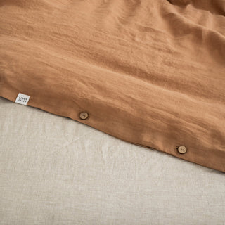 Camel Linen Duvet Cover - Linen Tales B2B 5