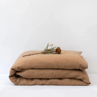 Camel Linen Duvet Cover - Linen Tales B2B 