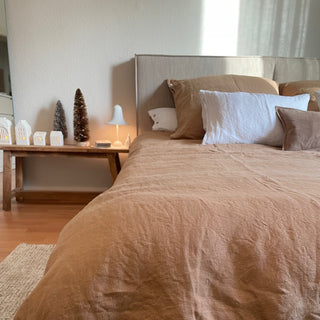 Camel Linen Duvet Cover - Linen Tales B2B 4