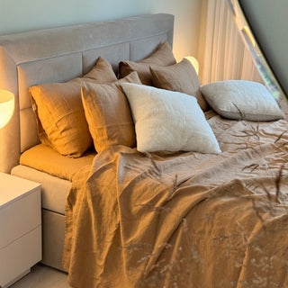 Camel Linen Duvet Cover - Linen Tales B2B 3