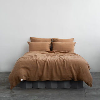 Camel Linen Duvet Cover Set - Linen Tales B2B 