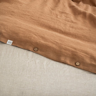 Camel Linen Duvet Cover Set - Linen Tales B2B 3