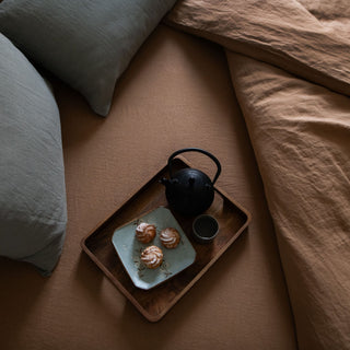 Camel Linen Fitted Sheet - Linen Tales B2B 3