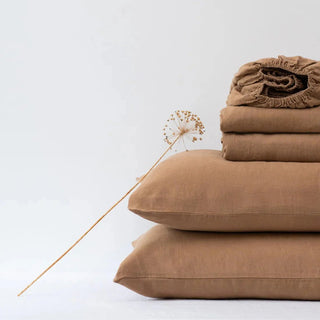 Camel Linen Sheet Set - Linen Tales B2B 