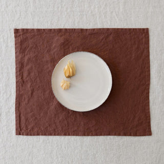 Chocolate Lightweight Linen Single Placemat - Linen Tales B2B 