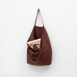 Chocolate Linen Big Bag - Linen Tales B2B 