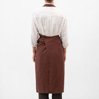 Chocolate Linen Chef Apron - Linen Tales Global 3