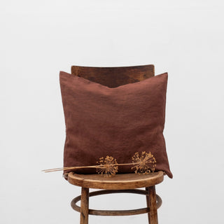 Chocolate Linen Cushion Cover - Linen Tales B2B 1