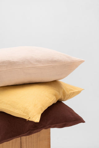 Chocolate Linen Cushion Cover - Linen Tales B2B 2