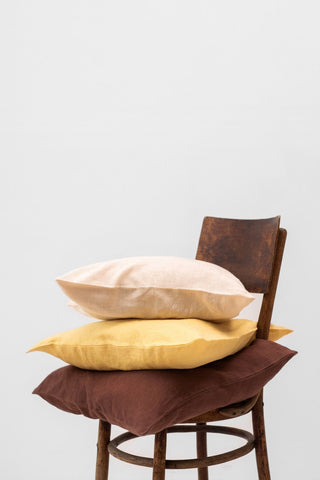 Chocolate Linen Cushion Cover - Linen Tales B2B 3