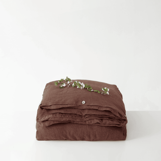 Chocolate Linen Duvet Cover - Linen Tales B2B 