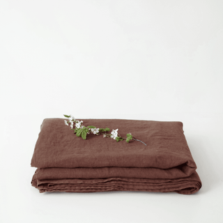 Chocolate Linen Flat Sheet - Linen Tales B2B 