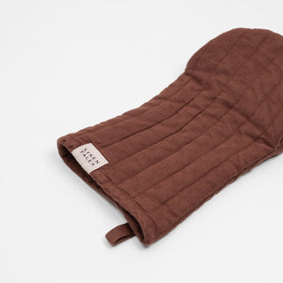 Chocolate Linen Oven Mitt - Linen Tales B2B 