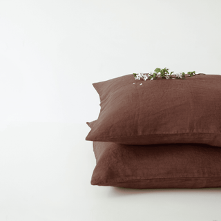 Chocolate Linen Pillowcase - Linen Tales B2B 