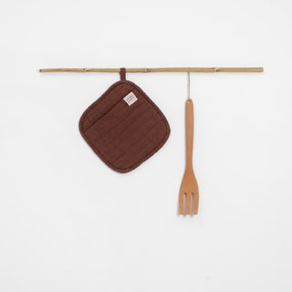 Chocolate Linen Potholder - Linen Tales B2B 