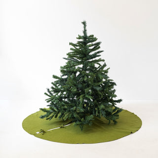 Christmas Green Linen Christmas Tree Skirt - Linen Tales B2B 