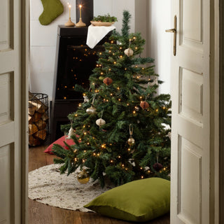 Christmas Green Linen Cushion Cover - Linen Tales B2B 2