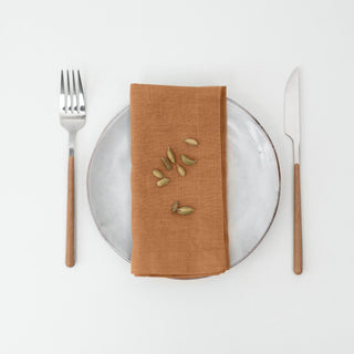 Clay Linen Napkins Set of 2 - Linen Tales B2B 