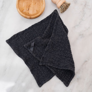Dark Grey Linen Dishcloth Set of 2 - Linen Tales B2B 2