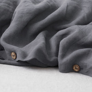 Dark Grey Linen Duvet Cover - Linen Tales B2B 2