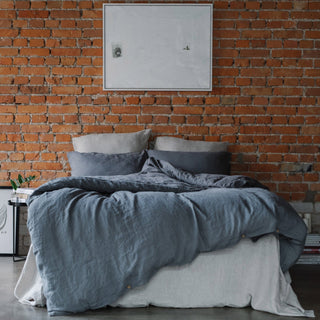 Dark Grey Linen Duvet Cover - Linen Tales B2B 4