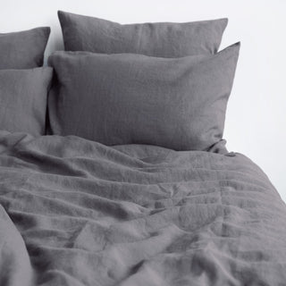 Dark Grey Linen Duvet Cover Set - Linen Tales B2B 