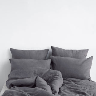 Dark Grey Linen Duvet Cover Set - Linen Tales B2B 5