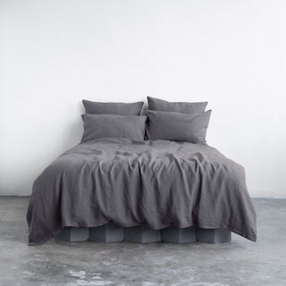 Dark Grey Linen Duvet Cover Set - Linen Tales B2B 