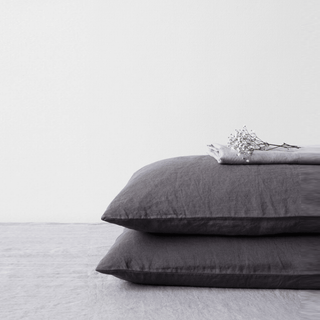 Dark Grey Linen Pillowcase - Linen Tales B2B 