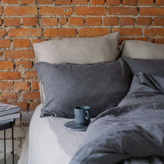 Dark Grey Linen Pillowcase - Linen Tales B2B 