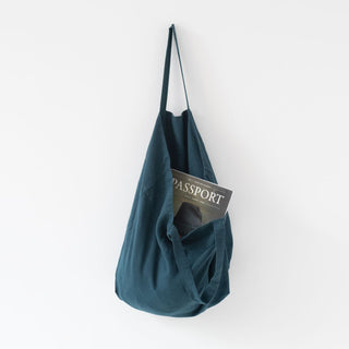 Deep Water Linen Big Bag - Linen Tales B2B 