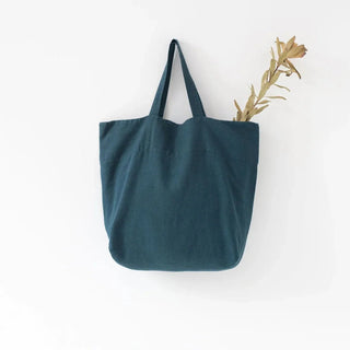 Deep Water Linen Big Bag - Linen Tales B2B 
