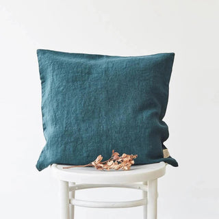 Deep Water Linen Cushion Cover - Linen Tales B2B 