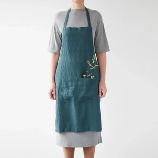 Deep Water Linen Daily Apron - Linen Tales B2B 