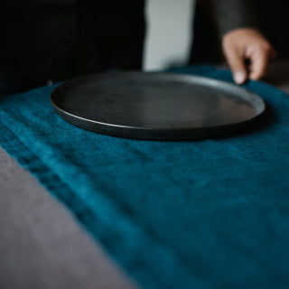 Deep Water Linen Table Runner - Linen Tales B2B 3