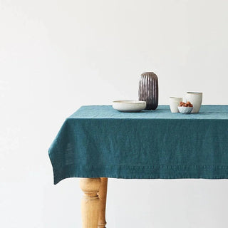 Deep Water Linen Tablecloth - Linen Tales B2B 