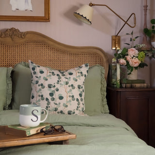 Eucalyptus on Natural Linen Cushion Cover - Linen Tales B2B 3
