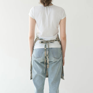 Eucalyptus on Natural Linen Daily Apron - Linen Tales B2B 