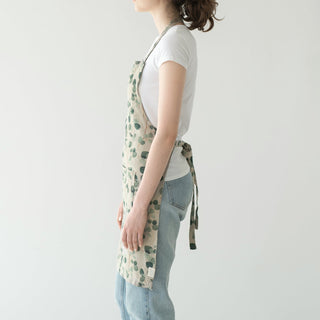 Eucalyptus on Natural Linen Daily Apron - Linen Tales B2B 3
