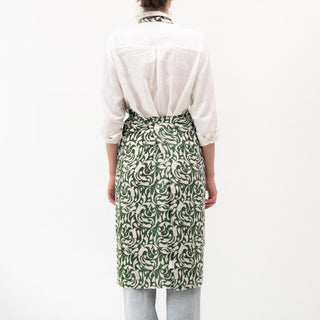 Evergreen Damask Linen Chef Apron - Linen Tales B2B 3