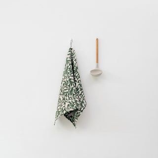 Evergreen Damask Linen Kitchen Towel - Linen Tales B2B 