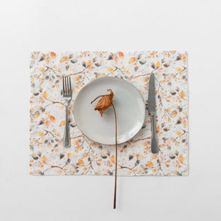 Fall Watercolor Linen Placemat - Linen Tales B2B 
