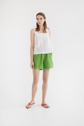 Foliage Green Linen Hip - Hop Shorts - Linen Tales B2B 2