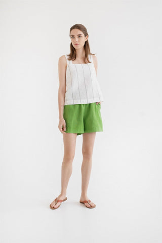 Foliage Green Linen Hip - Hop Shorts - Linen Tales 6