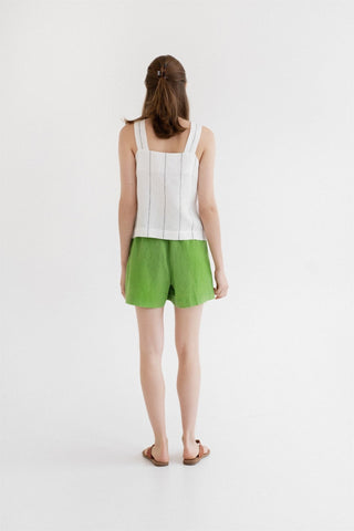 Foliage Green Linen Hip - Hop Shorts - Linen Tales 8