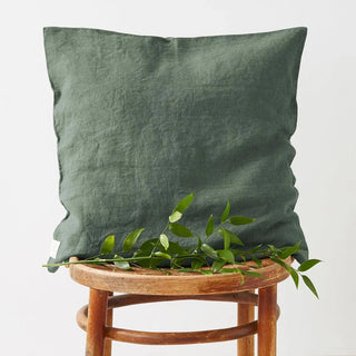 Forest Green Linen Cushion Cover - Linen Tales B2B 