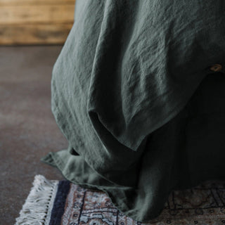 Forest Green Linen Duvet Cover - Linen Tales B2B 5
